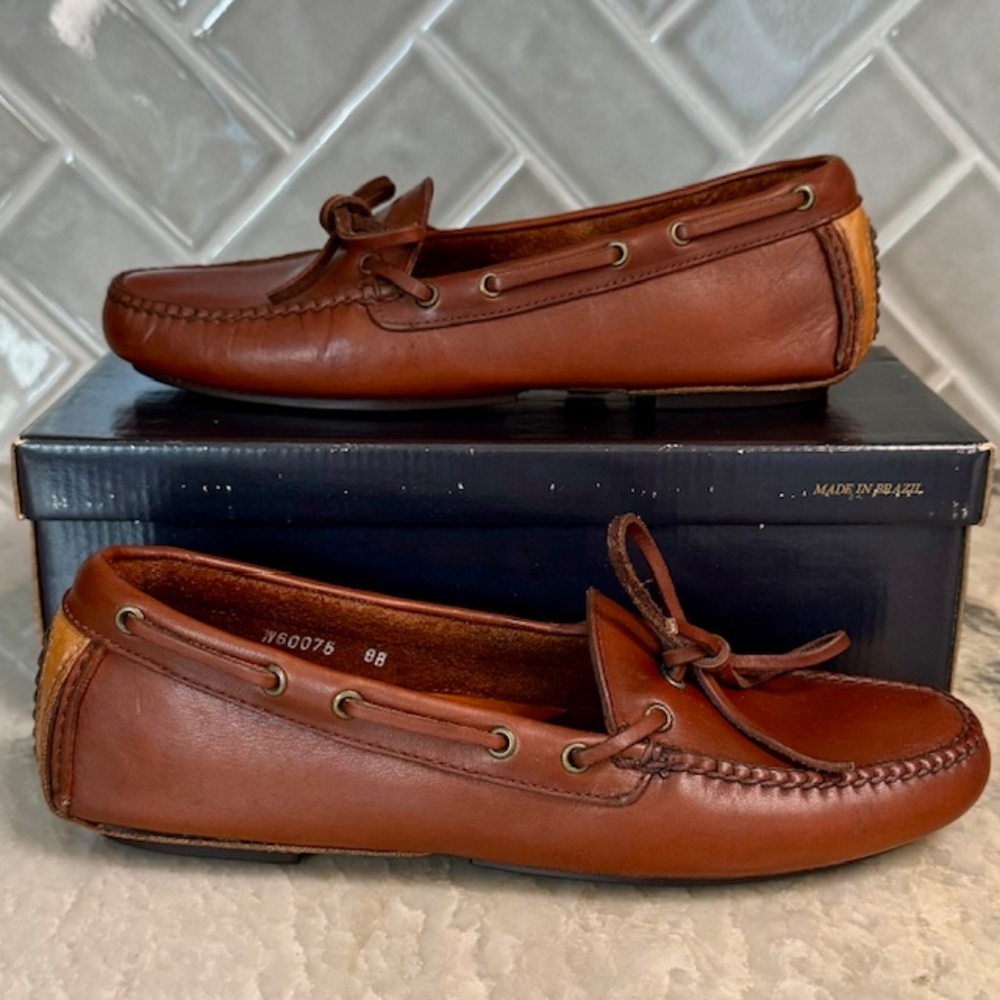 Ralph Lauren Womens Leather Driving Loafer Size 8